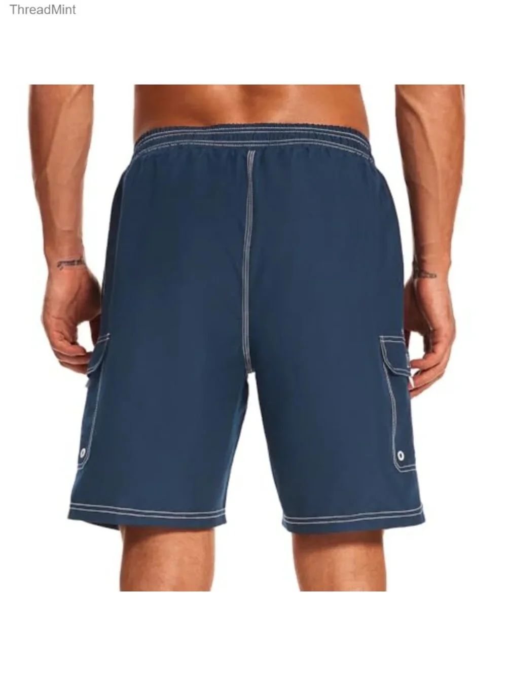 Mens Swim Trunks with Compression Liner Quick-Dry Board Shorts Cargo Pockets 9